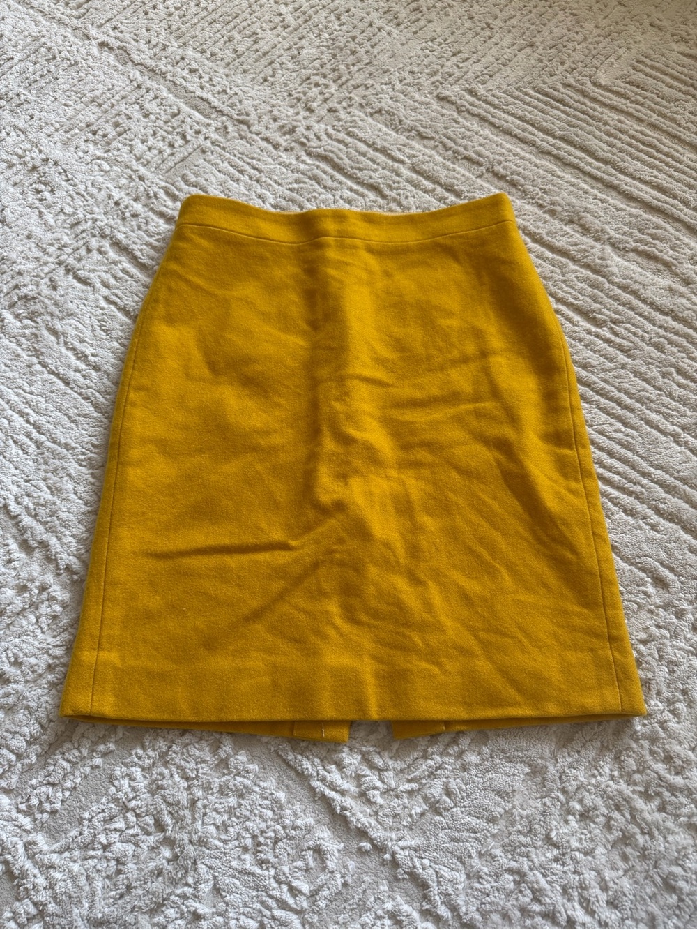J Crew Yellow Wool Pencil Skirt - Women's Classic A-Line